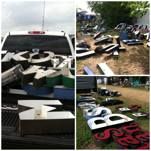 Truck load of salvage letters