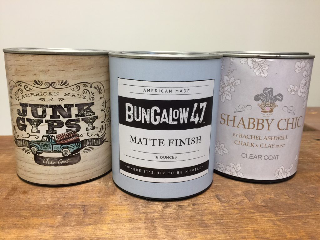 Bungalow 47 Clear COat finish sold in these 3 brands