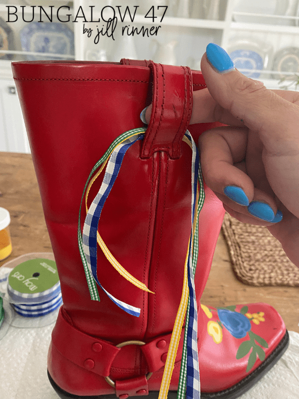 spray painting leather boots
