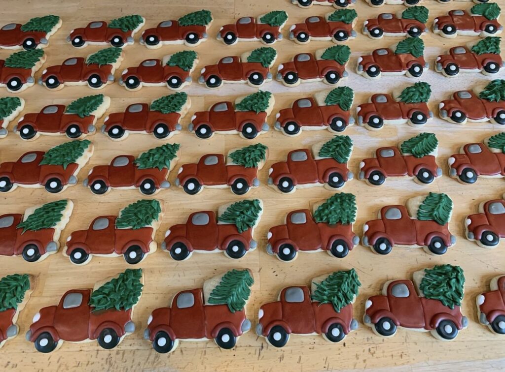 Christmas cookie trucks