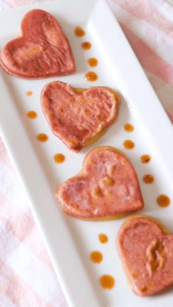mini quesadillas made with heart shaped tortillas