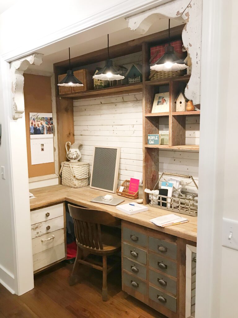 office made from a large closet