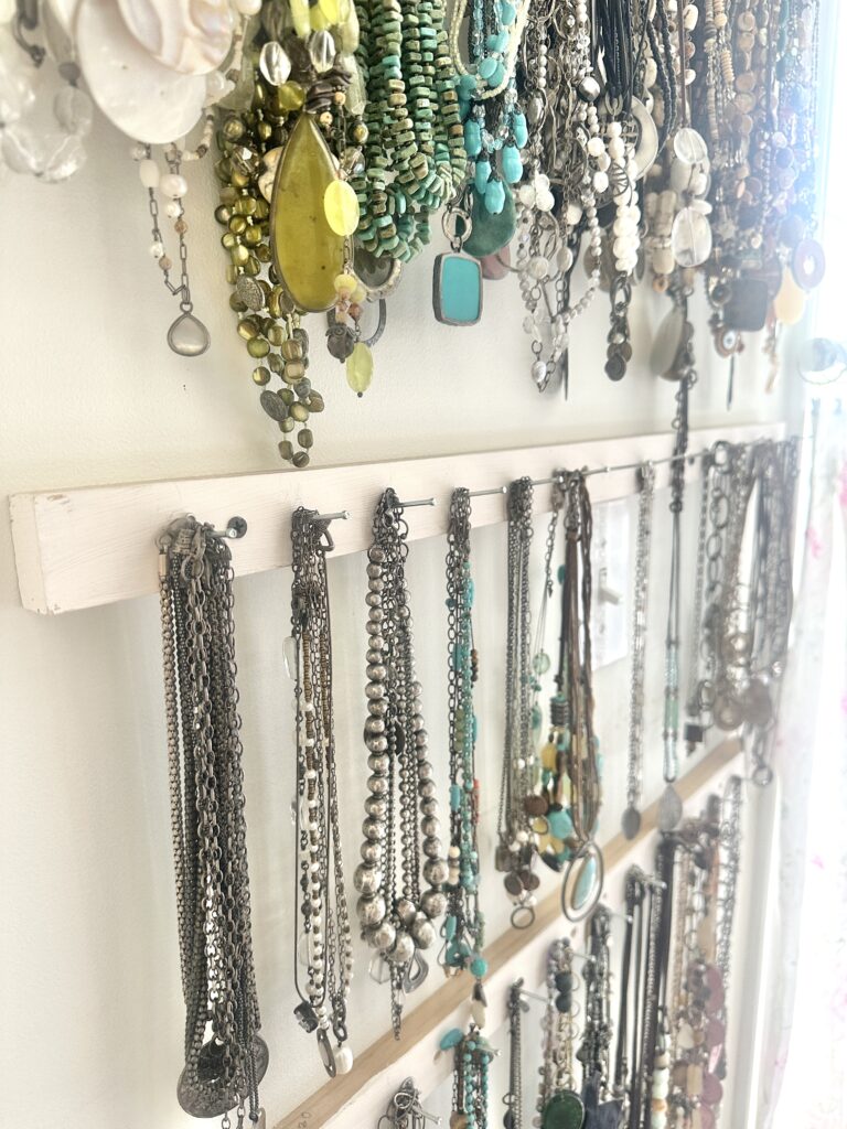 display jewelry in small walk in closet