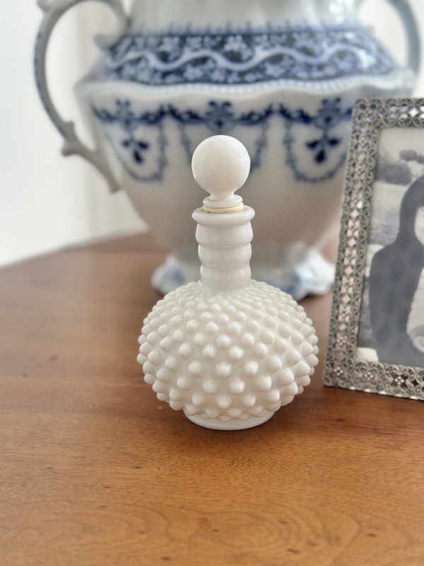Fenton milk glass perfume decanter my first piece of milk glass that started the collection