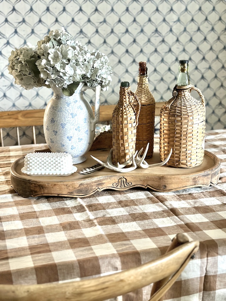 fall gingham tablecloth for fall decor