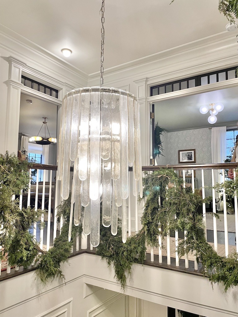 foyer chandelier jean stoffer madison house holiday tour