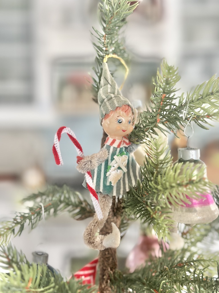 vintage Christmas ornaments elf
