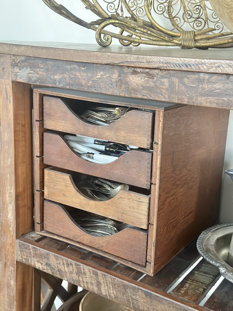 wood vintage drawers for pretty organization