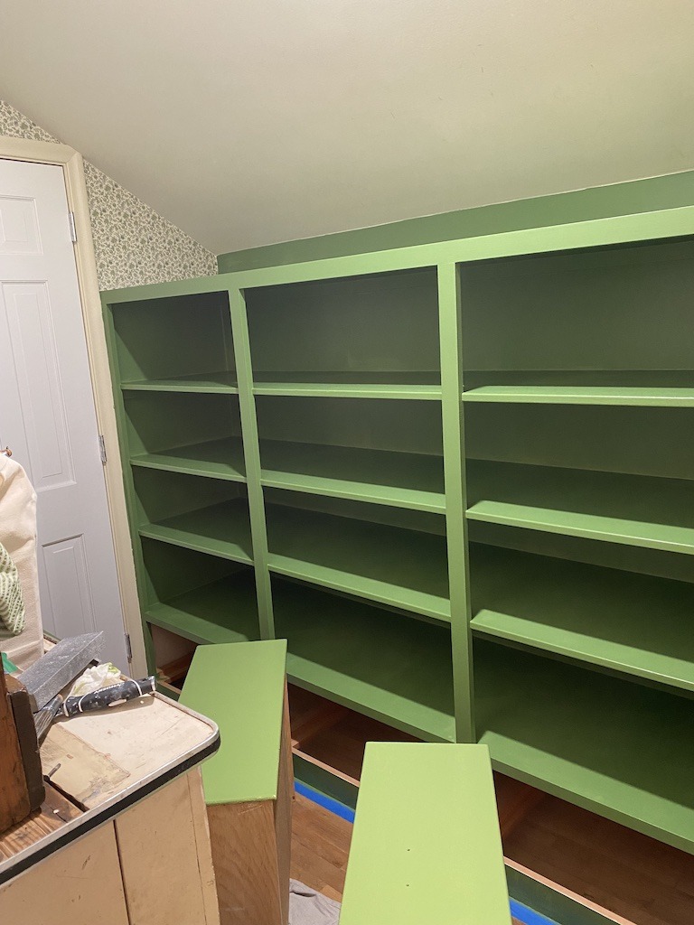 paint plan shelves for a more decorative pretty organization