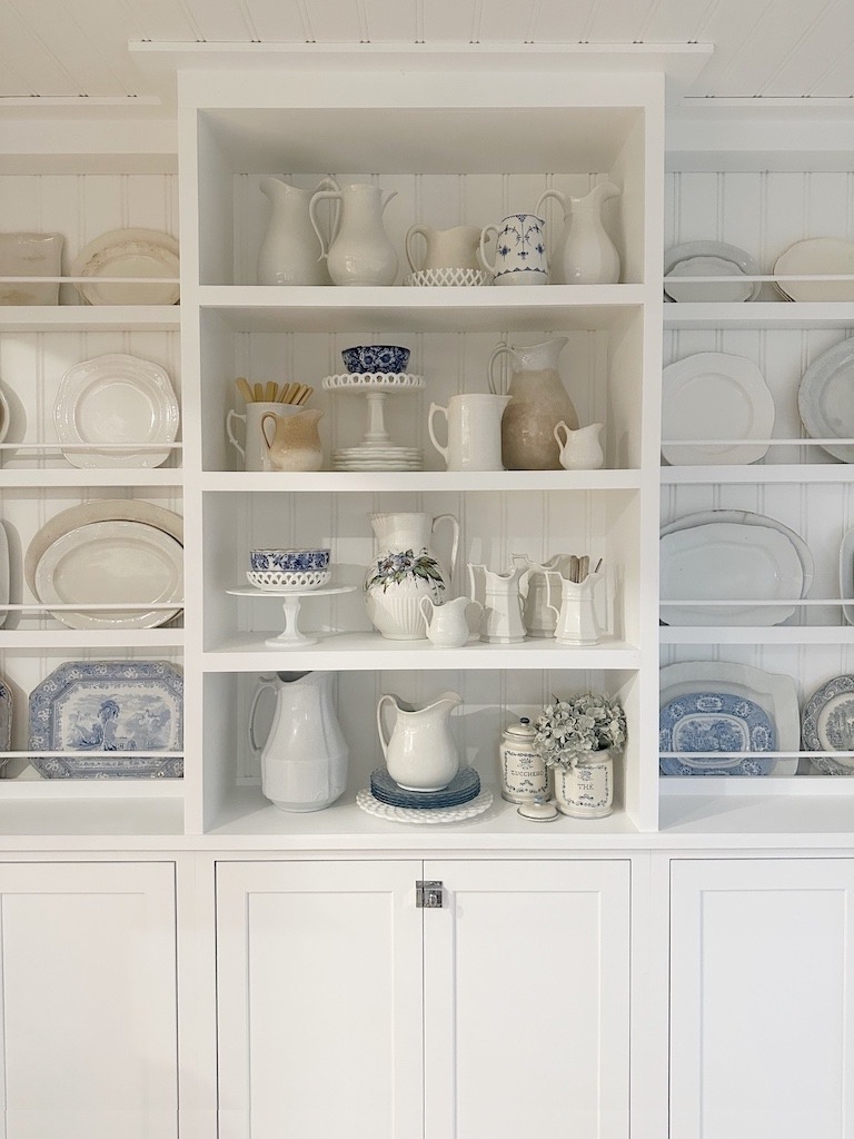 pretty organization and display for ironstone collection