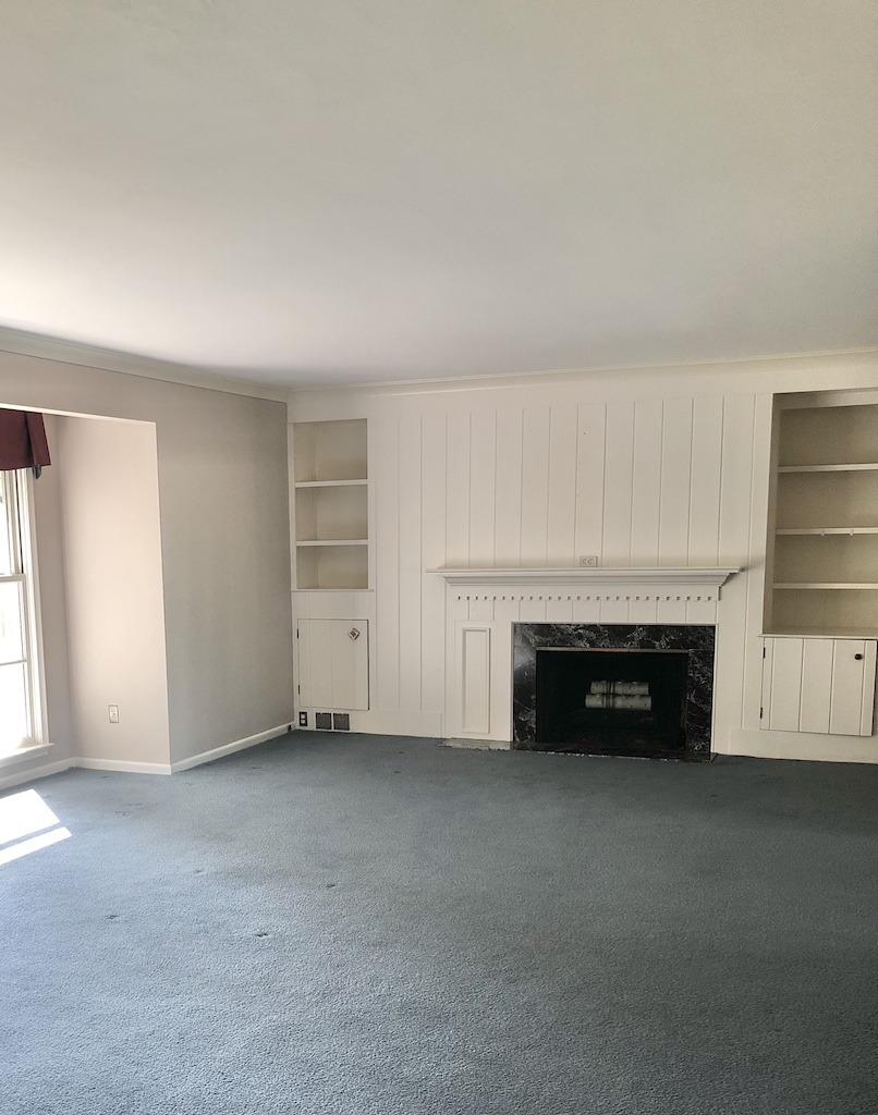 how to make old built-ins and shelves look more modern before pic