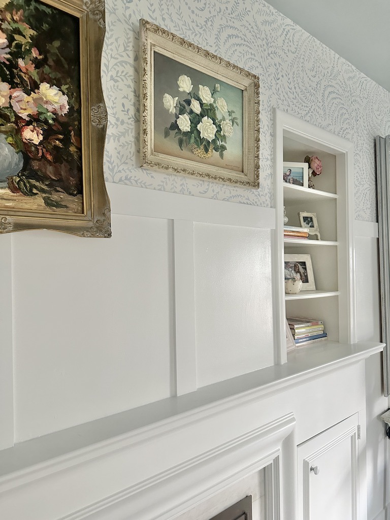 how to make old built-ins and shelves look more modern redone with board and batten