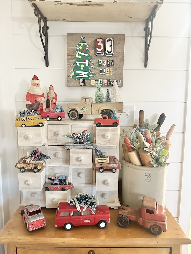 collecting vintage Christmas ornaments year round truck collection