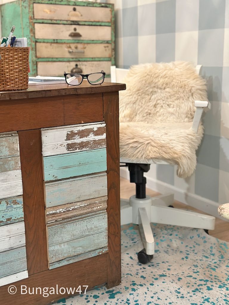 How I Added Personal Style to a Vintage Oak Desk