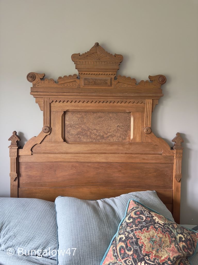 wood headboard